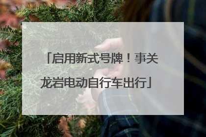 启用新式号牌！事关龙岩电动自行车出行