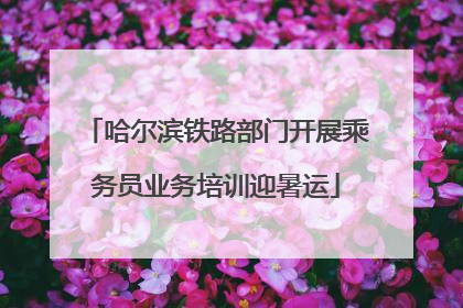 哈尔滨铁路部门开展乘务员业务培训迎暑运