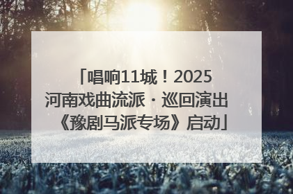 唱响11城！2025河南戏曲流派・巡回演出《豫剧马派专场》启动