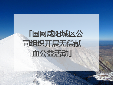 国网咸阳城区公司组织开展无偿献血公益活动