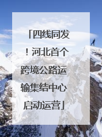 四线同发！河北首个跨境公路运输集结中心启动运营