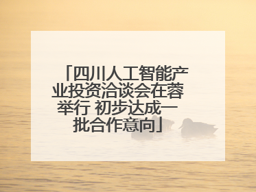 四川人工智能产业投资洽谈会在蓉举行 初步达成一批合作意向