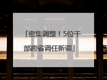 密集调整！5位干部跨省调任新疆