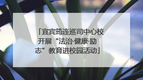 宜宾筠连巡司中心校开展“法治·健康·励志”教育进校园活动