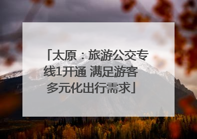 太原：旅游公交专线1开通 满足游客多元化出行需求