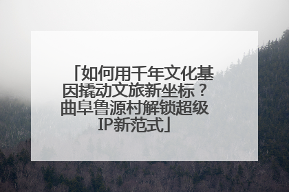 如何用千年文化基因撬动文旅新坐标？曲阜鲁源村解锁超级IP新范式