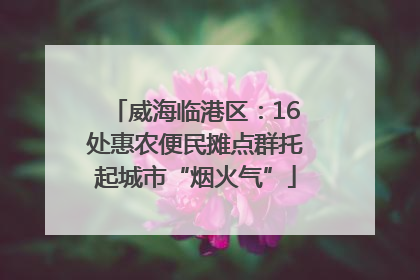 威海临港区：16处惠农便民摊点群托起城市“烟火气”