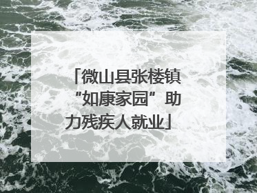 微山县张楼镇“如康家园”助力残疾人就业