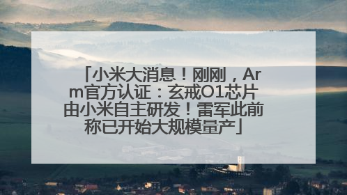 小米大消息！刚刚，Arm官方认证：玄戒O1芯片由小米自主研发！雷军此前称已开始大规模量产