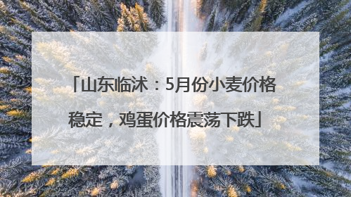 山东临沭：5月份小麦价格稳定，鸡蛋价格震荡下跌
