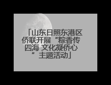 山东日照东港区侨联开展“粽香传四海 文化凝侨心”主题活动