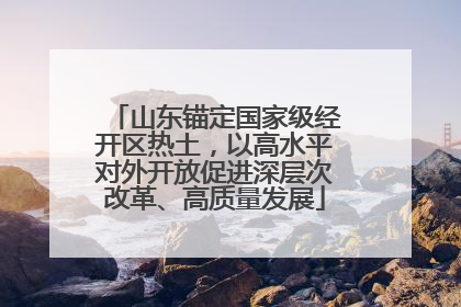 山东锚定国家级经开区热土，以高水平对外开放促进深层次改革、高质量发展