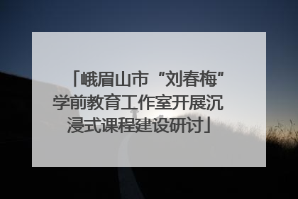 峨眉山市“刘春梅”学前教育工作室开展沉浸式课程建设研讨