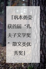 巩本勇荣获首届“孔夫子文学奖”散文类优秀奖