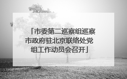 市委第二巡察组巡察市政府驻北京联络处党组工作动员会召开