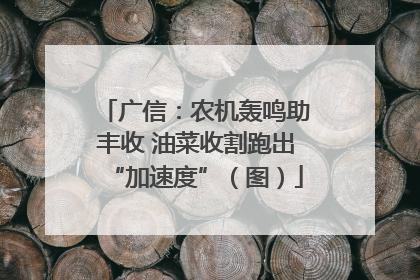 广信：农机轰鸣助丰收 油菜收割跑出“加速度”（图）