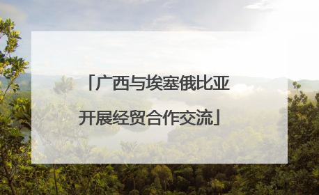 广西与埃塞俄比亚开展经贸合作交流