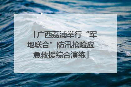 广西荔浦举行“军地联合”防汛抢险应急救援综合演练