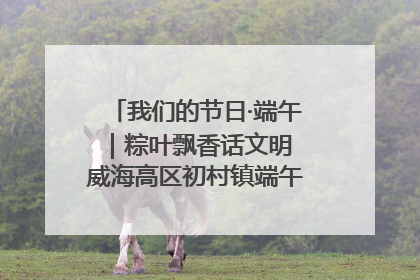 我们的节日·端午|粽叶飘香话文明 威海高区初村镇端午系列活动亮点纷呈