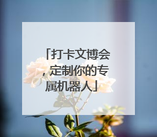 打卡文博会，定制你的专属机器人
