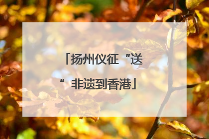 扬州仪征“送”非遗到香港