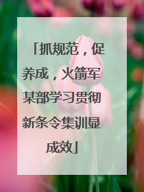 抓规范，促养成，火箭军某部学习贯彻新条令集训显成效