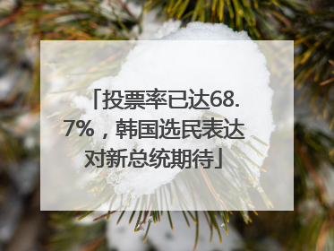 投票率已达68.7%，韩国选民表达对新总统期待