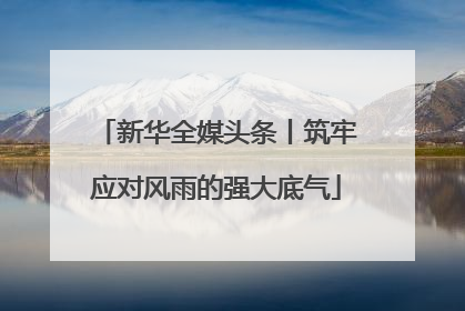 新华全媒头条丨筑牢应对风雨的强大底气