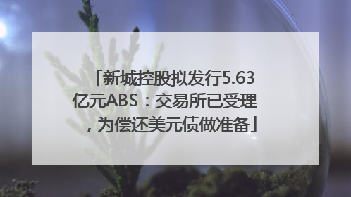新城控股拟发行5.63亿元ABS：交易所已受理，为偿还美元债做准备
