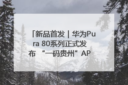 新品首发｜华为Pura 80系列正式发布 “一码贵州”APP抢先开售！