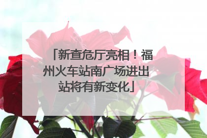 新查危厅亮相！福州火车站南广场进出站将有新变化