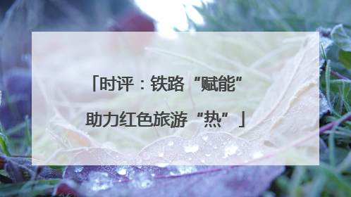 时评：铁路“赋能” 助力红色旅游“热”