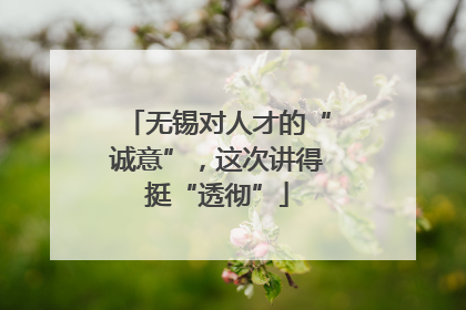 无锡对人才的“诚意”，这次讲得挺“透彻”