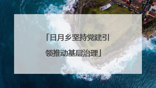 日月乡坚持党建引领推动基层治理