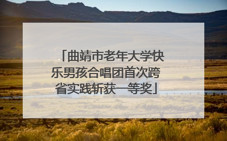 曲靖市老年大学快乐男孩合唱团首次跨省实践斩获一等奖