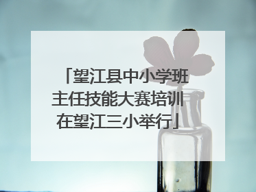 望江县中小学班主任技能大赛培训在望江三小举行