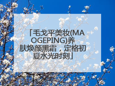 毛戈平美妆(MAOGEPING)养肤焕颜黑霜，定格初夏水光时刻