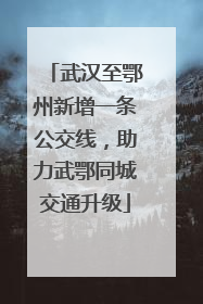 武汉至鄂州新增一条公交线，助力武鄂同城交通升级