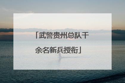 武警贵州总队千余名新兵授衔
