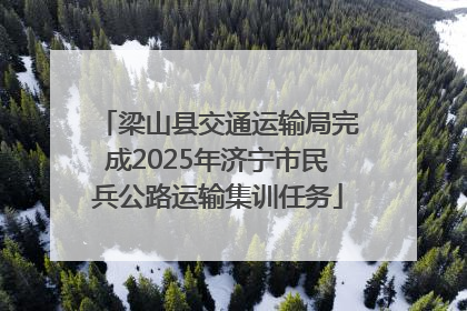 梁山县交通运输局完成2025年济宁市民兵公路运输集训任务