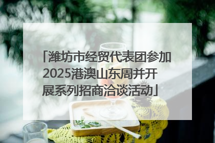 潍坊市经贸代表团参加2025港澳山东周并开展系列招商洽谈活动