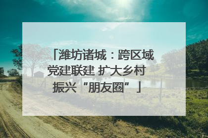 潍坊诸城：跨区域党建联建 扩大乡村振兴“朋友圈”