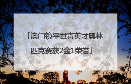 澳门镜平世青英才奥林匹克赛获2金1荣誉