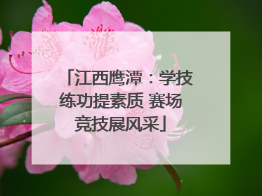 江西鹰潭：学技练功提素质 赛场竞技展风采