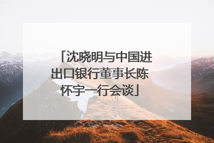 沈晓明与中国进出口银行董事长陈怀宇一行会谈