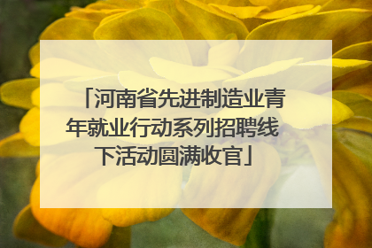 河南省先进制造业青年就业行动系列招聘线下活动圆满收官