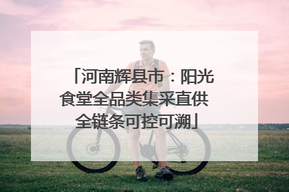 河南辉县市：阳光食堂全品类集采直供 全链条可控可溯