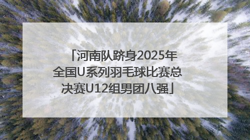 河南队跻身2025年全国U系列羽毛球比赛总决赛U12组男团八强