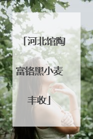 河北馆陶富铬黑小麦丰收