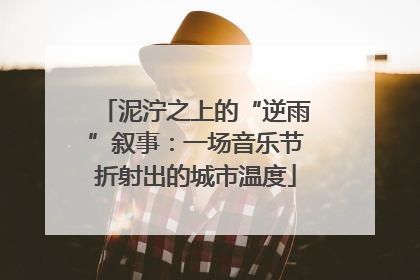 泥泞之上的“逆雨”叙事：一场音乐节折射出的城市温度